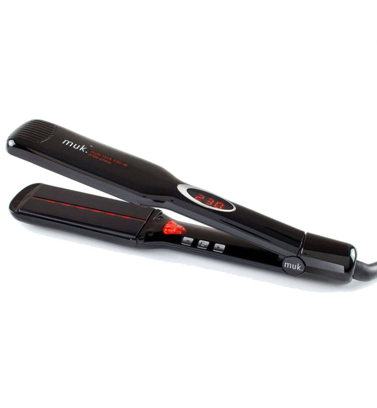 muk Style Stick 230IR Wide Plate - Infra Red Hair Straightener Iron by Muk - On Line Hair Depot