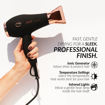 muk Blow 3900IR Dryer Rose Gold Hair Dryer - On Line Hair Depot