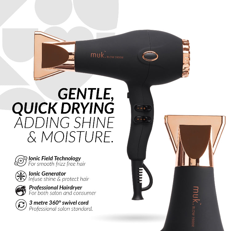 muk Blow 3900IR Dryer Rose Gold Hair Dryer - On Line Hair Depot