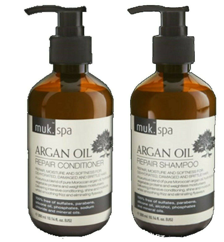 muk Spa Argan Oil Repair Shampoo & Conditioner 300ml Duo Sulfate and Paraben Free - On Line Hair Depot