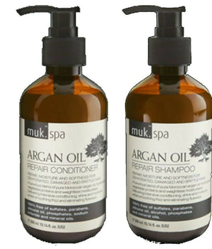 Muk Spa Argan Oil Repair Shampoo & Conditioner 300ml Duo Sulfate and Paraben Free Muk Haircare - On Line Hair Depot
