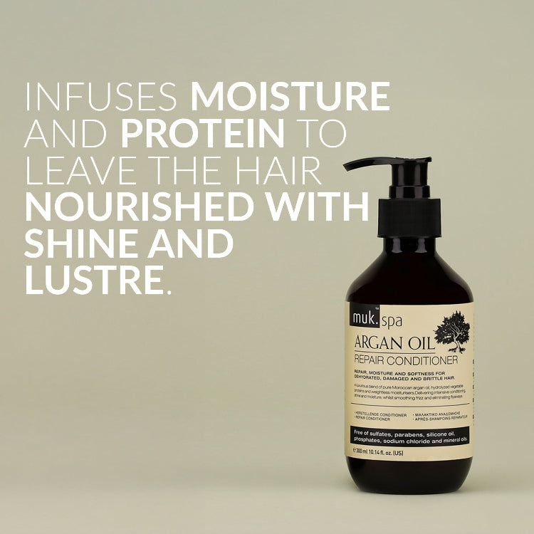 muk Spa Argan Oil Repair Shampoo & Conditioner 300ml Duo Sulfate and Paraben Free - On Line Hair Depot