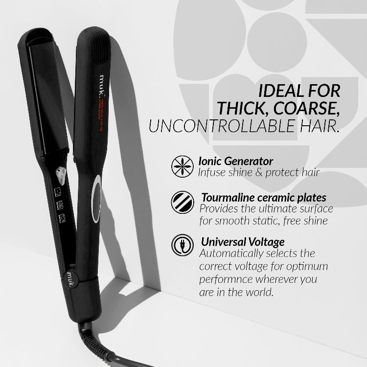 muk Style Stick 230IR Wide Plate - Infra Red Hair Straightener Iron by Muk - On Line Hair Depot