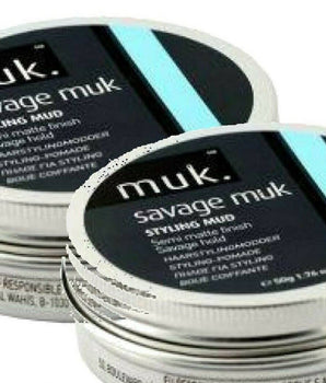 SAVAGE MUK STYLING MUD DUO 2 x 95gm by MUK hard hold Australian Stockists Stock Muk Haircare - On Line Hair Depot