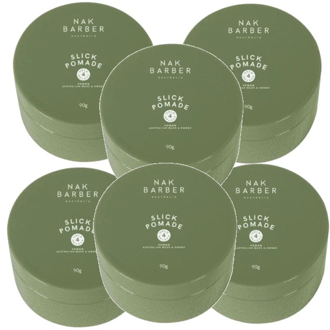 Nak Barber Slick Pomade - High Shine Polish Light Hold 90g x 6 - On Line Hair Depot