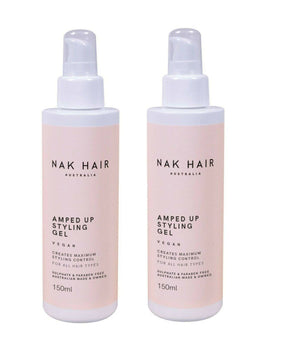 Nak Amped Up Styling Gel Texture Control Humidity Resistant 150ml x 2 Nak - On Line Hair Depot