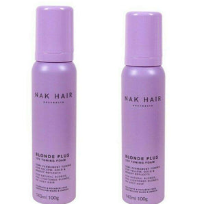 Nak Blonde Plus 10v Toning Foam 100g Duo Pack Nak - On Line Hair Depot