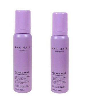 Nak Blonde Plus 10v Toning Foam 100g Duo Pack Nak - On Line Hair Depot