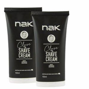 Nak Close Shave Cream Soft Smooth Shaving 150ml x 2 Nak - On Line Hair Depot