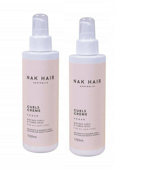 NAK Curls Creme Defines Curls & Tames Frizz Vegan & Sulphate Free 150ml x 2 Nak - On Line Hair Depot