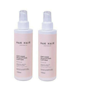 Nak Options Sculpting Lotion Thermal Protection Medium Hold 150ml x 2 Nak - On Line Hair Depot