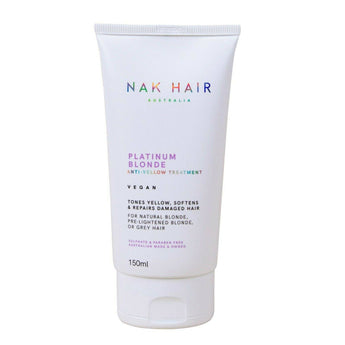 Nak Platinum Blonde Anti-Yellow Treatment Tones, Softens & Repairs 150ml x 2 Nak - On Line Hair Depot