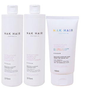 Nak Structure Complex Shampoo, Conditioner and Treatment Trio Nak - On Line Hair Depot