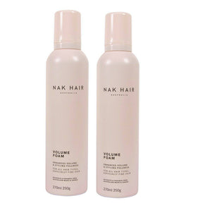 Nak Volume Foam Enhances styling and Volume Fullness 270ml x 2 Nak - On Line Hair Depot