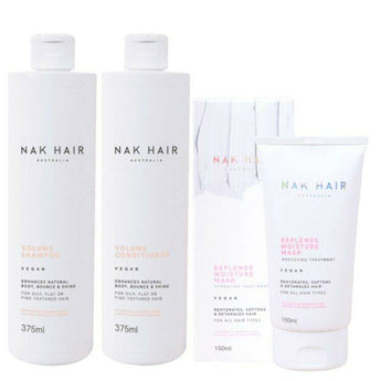 Nak Volume Shampoo Conditoner & Repl Ends Moisture Treatment Trio Nak - On Line Hair Depot
