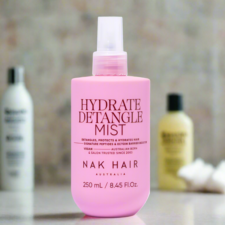 NAK Hydrate Detangle Mist detangles protects and Hydrates - On Line Hair Depot