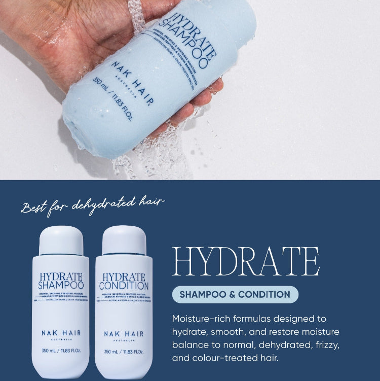 Nak Hydrate Shampoo and Conditioner 1lt Pack - 500ml Duo x 2 - On Line Hair Depot