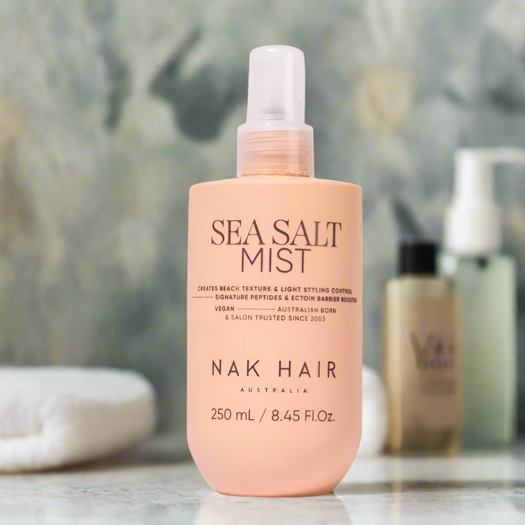 Nak Sea Salt mist Creates Beach Texture and Light Styling Control - On Line Hair Depot