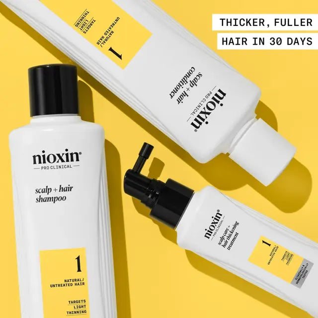 Nioxin System 1 Starter Kit for natural hair with light thinning - On Line Hair Depot