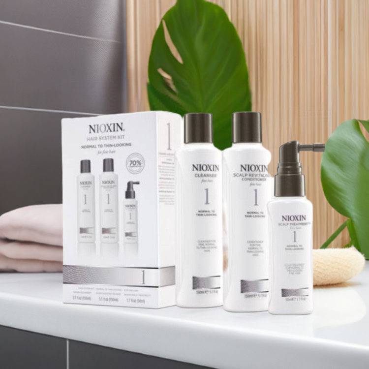 Nioxin System 1 Trial Kit for natural hair with light thinning - On Line Hair Depot