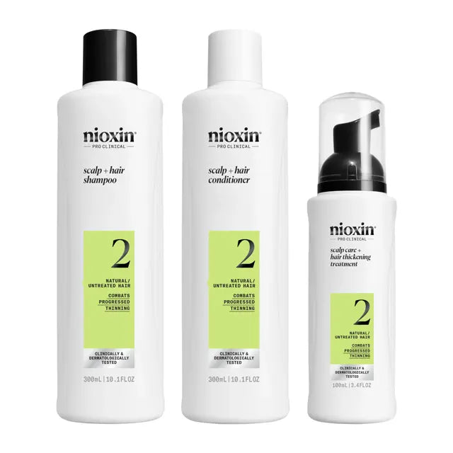 Nioxin System 2 Full Size Kit for Natural Hair with Progressed Thinning - On Line Hair Depot