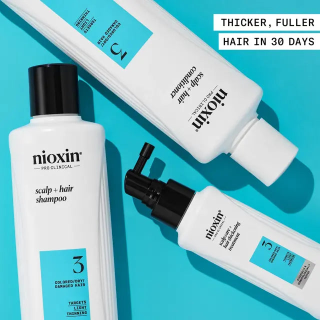 Nioxin System 3 Full Size Kit For Colored Treated Hair with Light Thinning - On Line Hair Depot