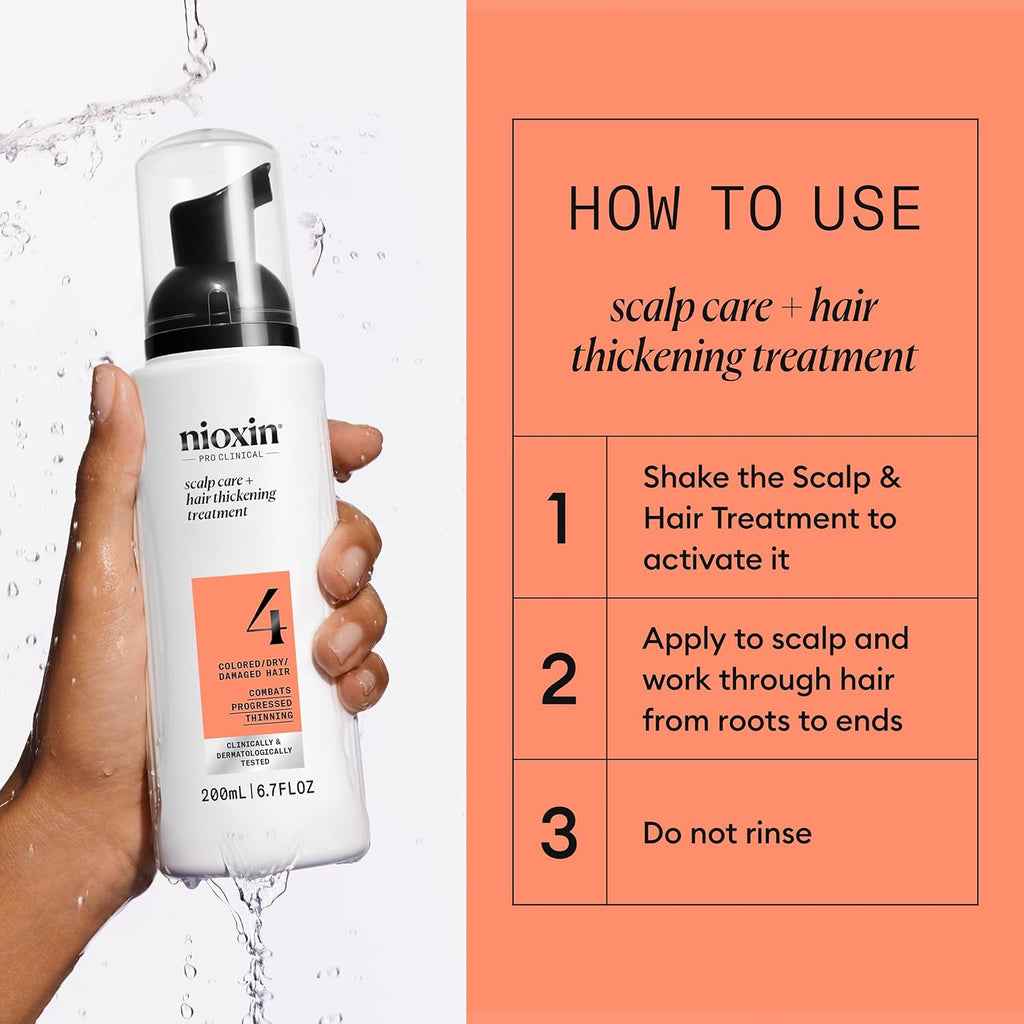 Nioxin System 4 Scalp & Hair Thickening Treatment for colored hair with progressed thinning - On Line Hair Depot