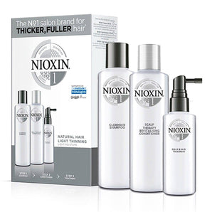 Nioxin System 1 Full Size Kit for natural hair with light thinning - On Line Hair Depot