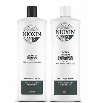 Nioxin System 2 1lt Duo for natural hair with progressed thinning - On Line Hair Depot