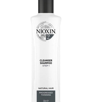 Nioxin System 2 Cleanser Shampoo 300ml for natural hair with progressed thinning - On Line Hair Depot