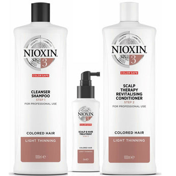 Nioxin Professional System 3 Cleanser Shampoo, Revitalizing Conditioner & Scalp Treat Trio Nioxin Professional - On Line Hair Depot