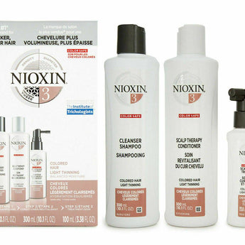 Nioxin Professional System 3 Full Size Kit Fine Coloured Hair 2 x 300 ml bottles & 100ml Treatment Nioxin Professional - On Line Hair Depot