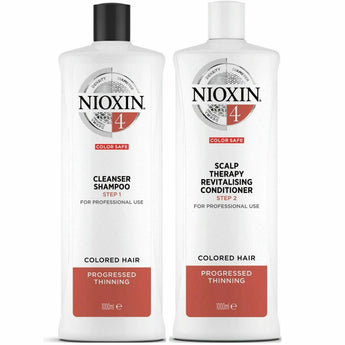 Nioxin Professional System 4 Cleanser & Scalp Revitaliser 1 Litre Duo Nioxin Professional - On Line Hair Depot