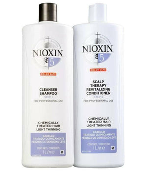 Nioxin Professional System 5 Cleanser Shampoo and Scalp Revitaliser Conditioner 1 Litre Duo Nioxin Professional - On Line Hair Depot