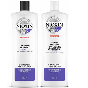 Nioxin Professional System 6 Cleanser Shampoo and Scalp Revitaliser Conditioner 1 Litre Duo Nioxin Professional - On Line Hair Depot