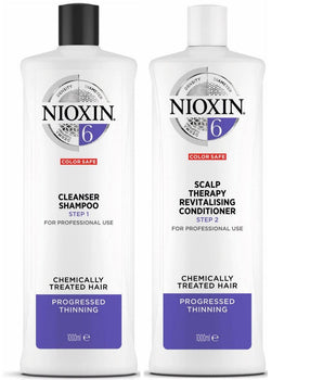 Nioxin Professional System 6 Cleanser Shampoo and Scalp Revitaliser Conditioner 1 Litre Duo Nioxin Professional - On Line Hair Depot
