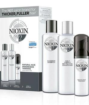 Nioxin System 2 Kit for Natural Hair Progressed Thinning Full Size Nioxin Professional - On Line Hair Depot