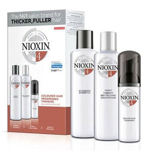 Nioxin System 4 Kit for Colored Hair Progressed Thinning Full Size Kit Nioxin Professional - On Line Hair Depot