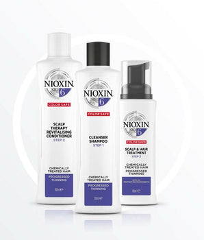 Nioxin System 6 Trio Pack Full Size Kit - Medium to coarse Hair Noticeably Thinning Nioxin Professional - On Line Hair Depot