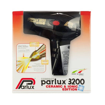 Parlux 3200 Compact Ceramic & Ionic Hair Dryer 1900W - Black Parlux - On Line Hair Depot