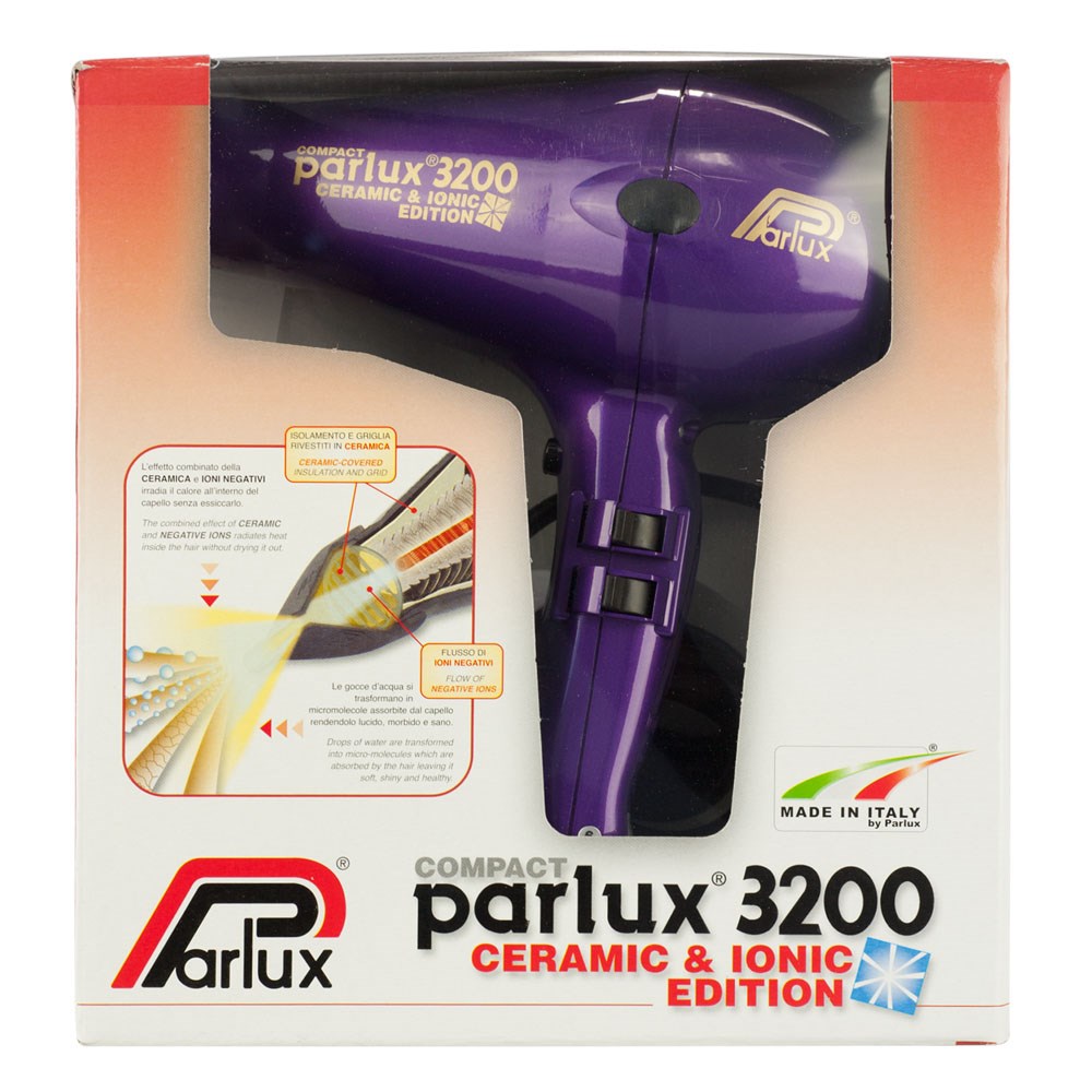 Parlux 3200 Ionic Ceramic Compact Hair Dryer Purple 1900W