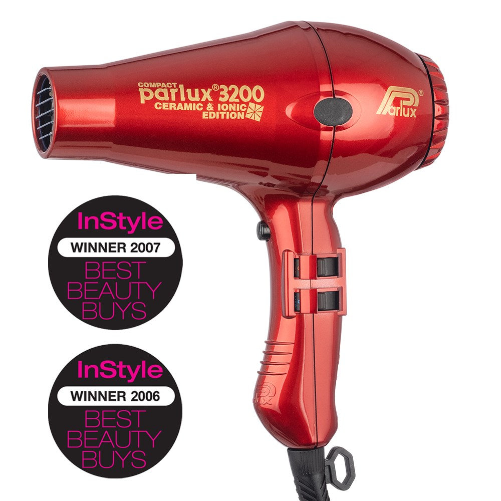 Parlux 3200 Ionic Ceramic Compact Hair Dryer Red 1900W
