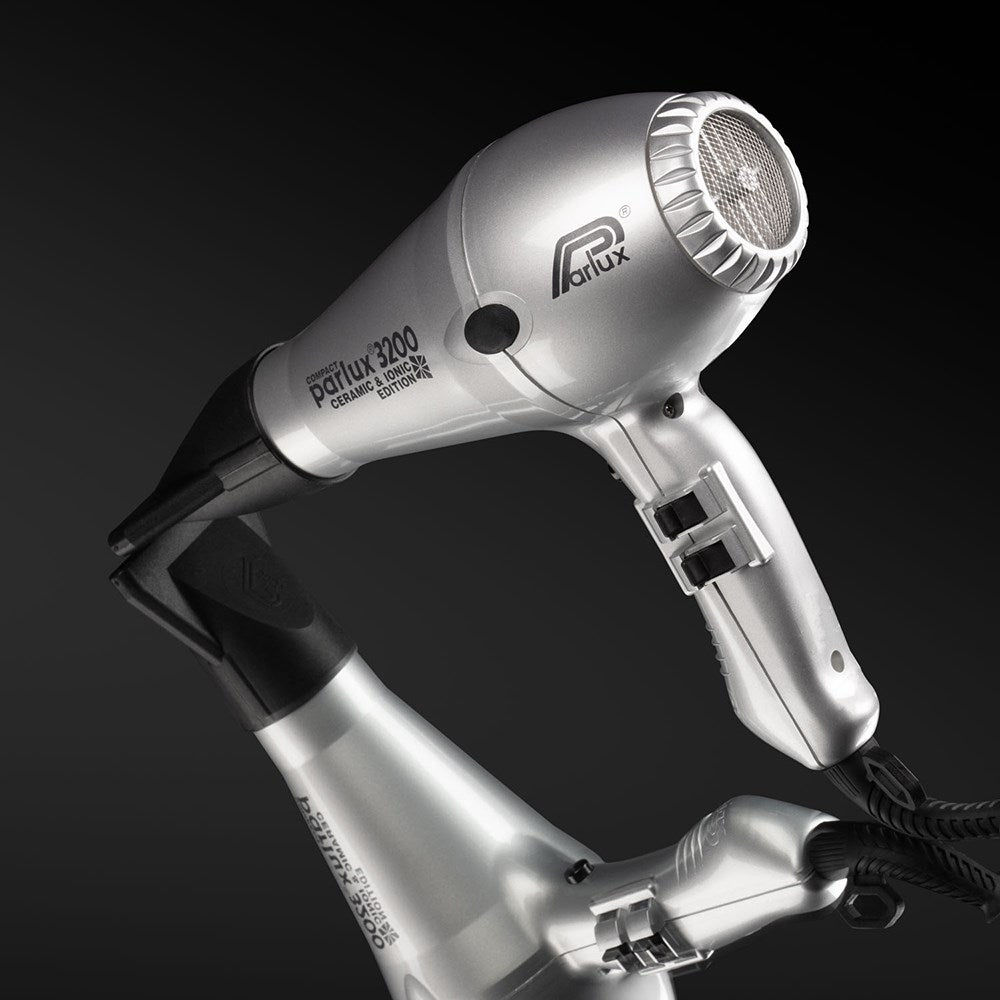 Parlux 3200 Ionic Ceramic Compact Hair Dryer Silver 1900W