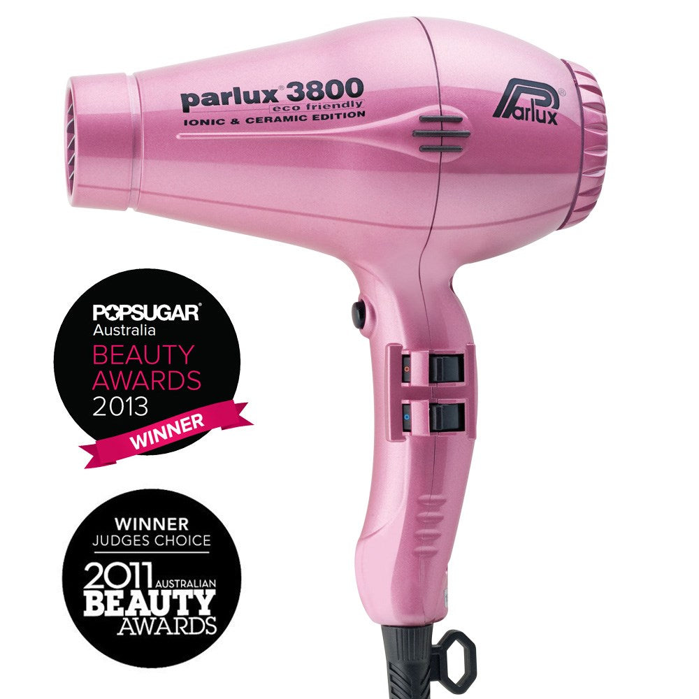 Parlux 3800 Eco Friendly Ionic and Ceramic Hair Dryer 2100W - Pink