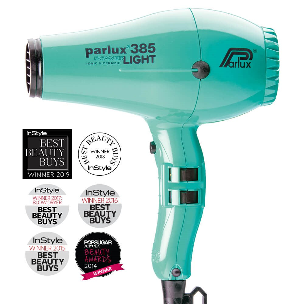Parlux 385 Power Light Ionic and Ceramic Hair Dryer 2150W Aqua Blue - 480g