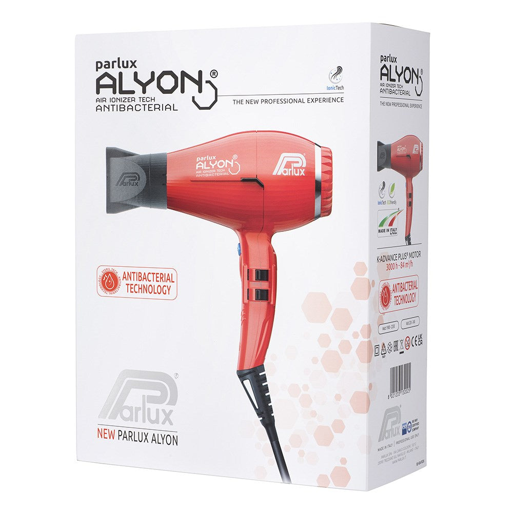 Parlux Alyon Air Ionizer Tech Hair Dryer 2250w Red
