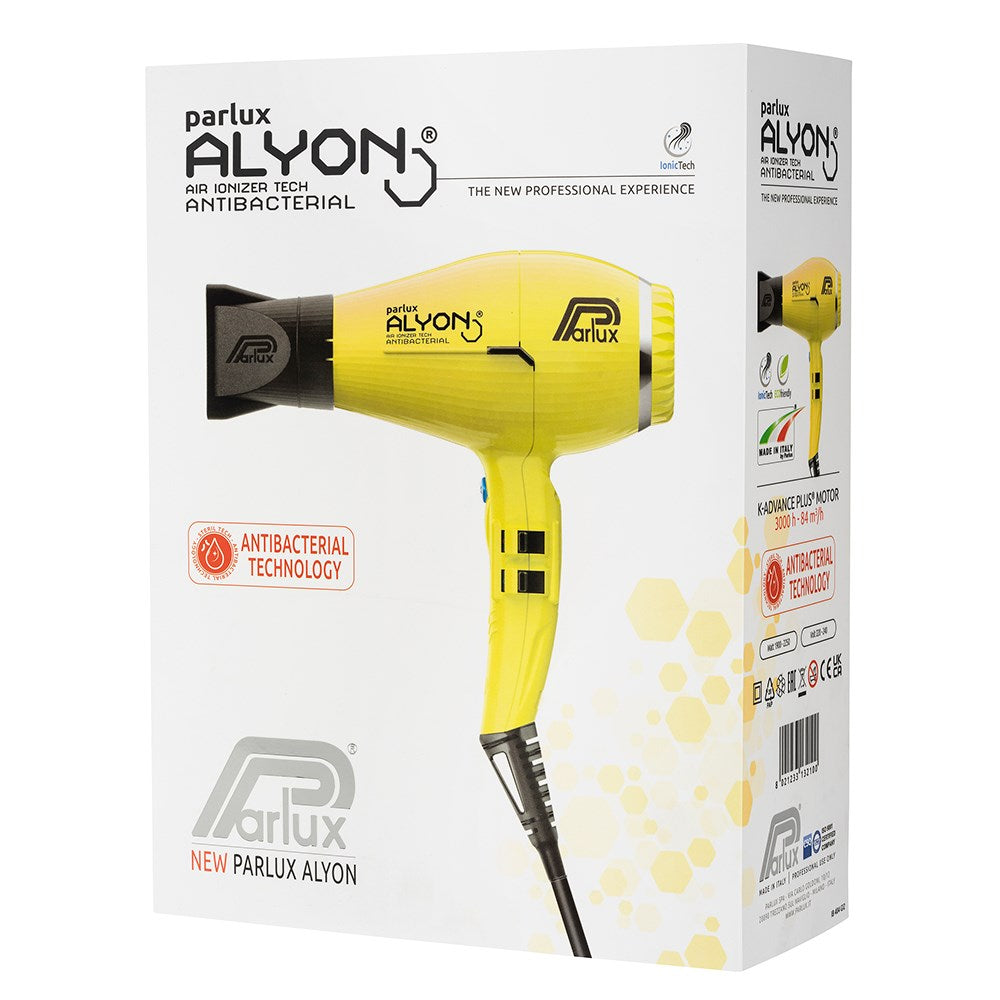 Parlux Alyon Air Ionizer Tech Hair Dryer 2250w Yellow