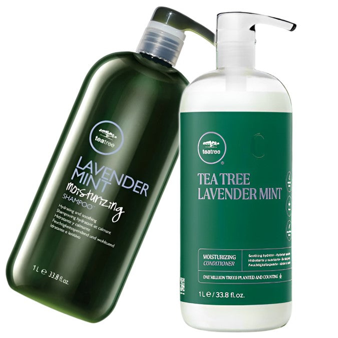 Paul Mitchell Tea Tree Lavender Mint Moisturising Shampoo & Conditioner 1lt Duo - On Line Hair Depot