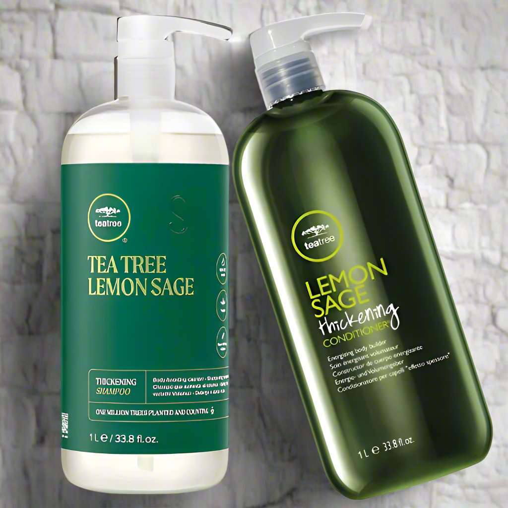 Paul Mitchell Tea Tree Lemon Sage Thickening Shampoo, Conditioner  1lt Duo - On Line Hair Depot