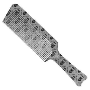 Pegasus Skulleto 514A Flattopper Barber Comb Silver Hairdressing Barber - On Line Hair Depot